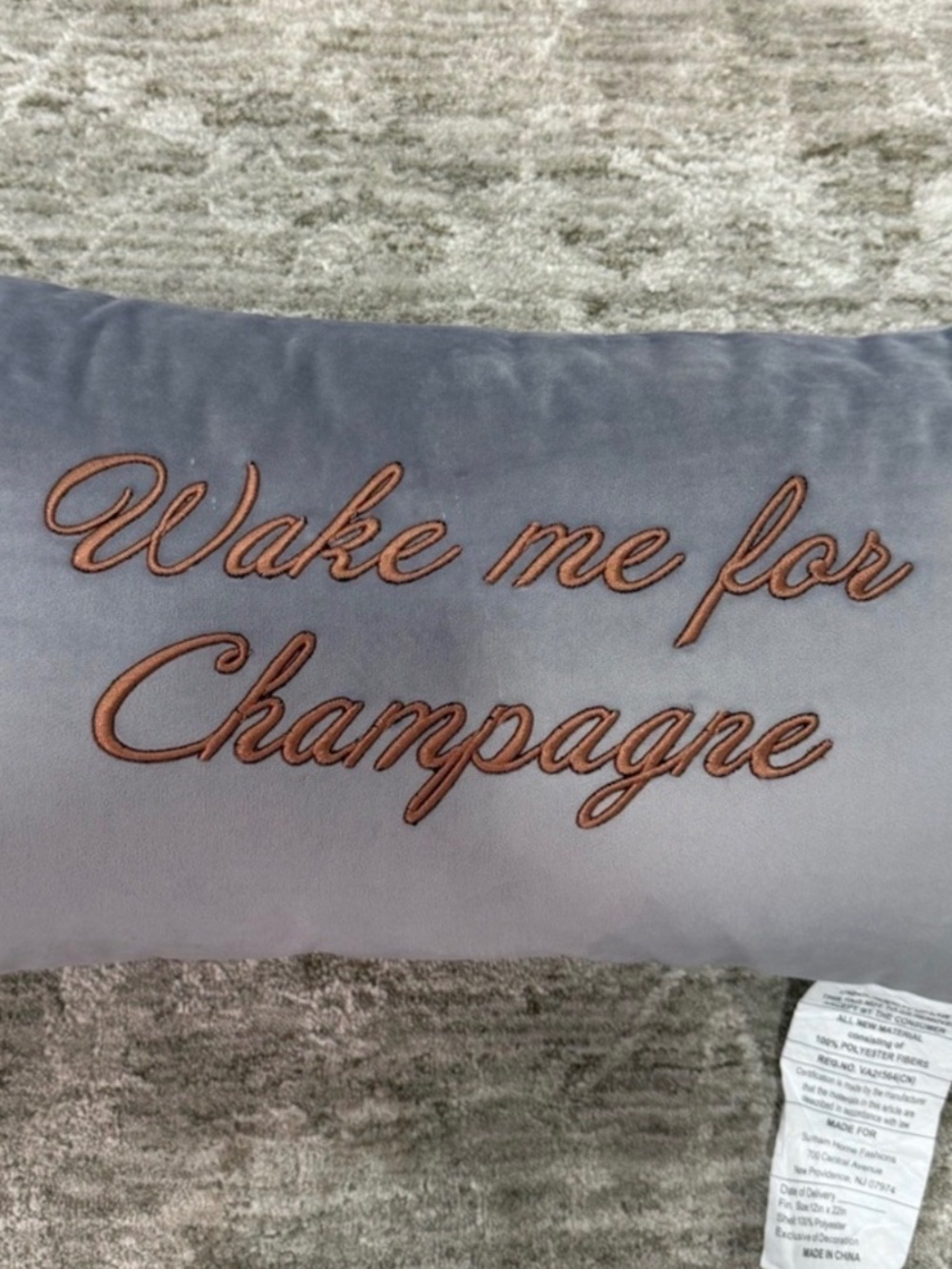Ted Baker Wake me for Champagne pillow throw